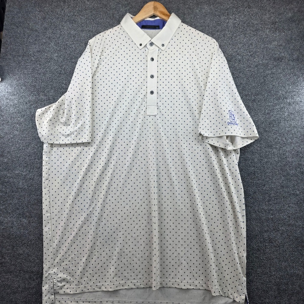 Greyson Mens XXL White TPC Craig Ranch Performance Golf Polo AOP Print